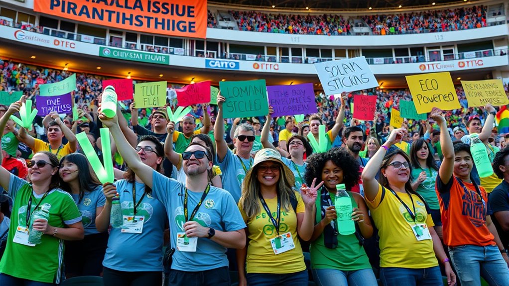 support eco friendly stadium initiatives