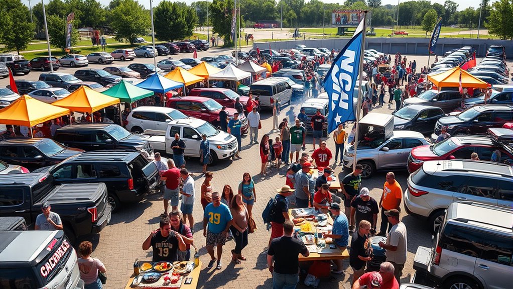 vibrant pre game community atmosphere