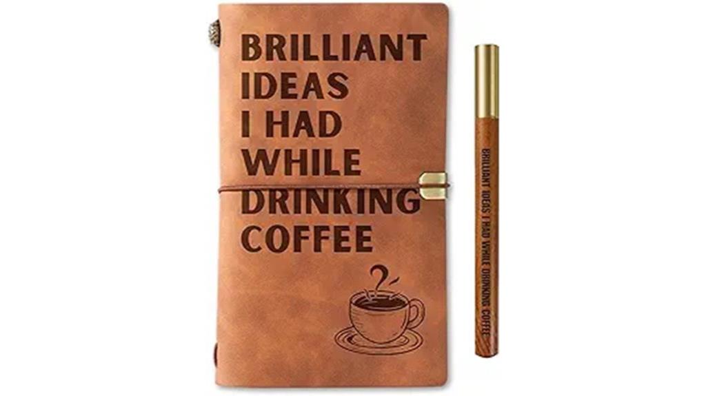 coffee lover s leather notebook