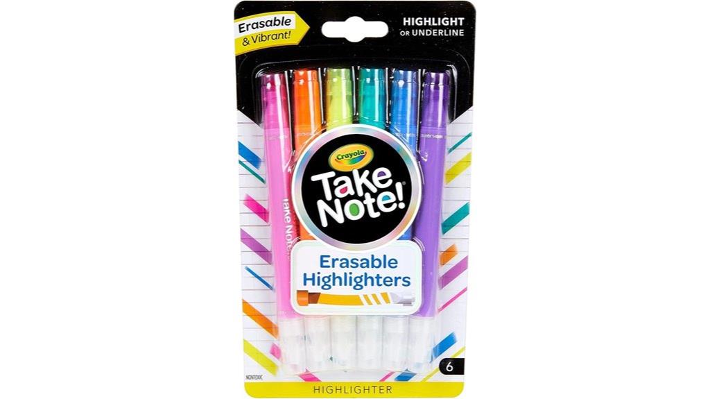 erasable color highlighting set