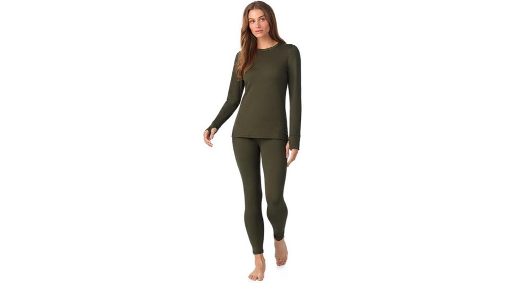 women s fleece lined thermal set