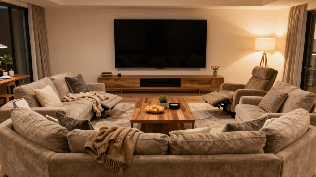 comfortable ergonomic viewing arrangements