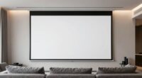 optimal projector screen sizing