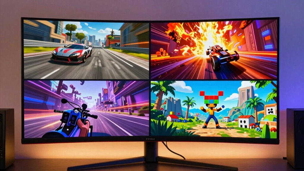 optimized multi game screen setup