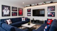 organized stylish fan space