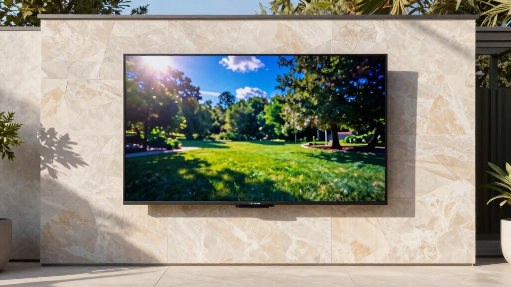 outdoor tv brightness and glare