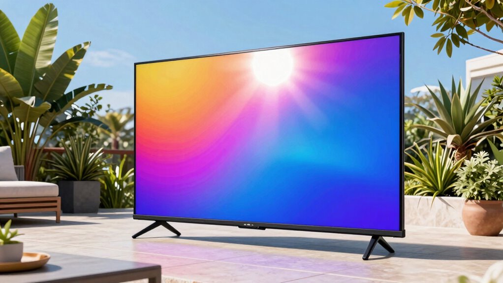 outdoor tv brightness optimization