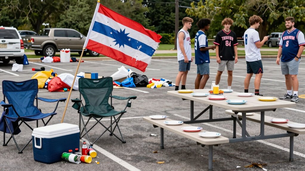 poor tailgate setup ruins ambiance