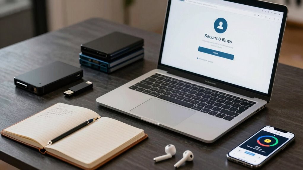 secure accounts with strong passwords