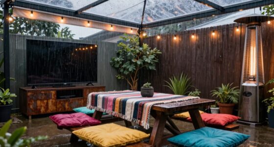 weatherproof outdoor viewing setup
