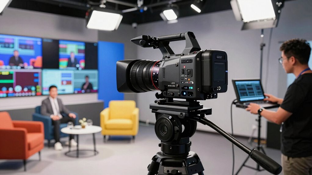 camera placement and lens adjustment