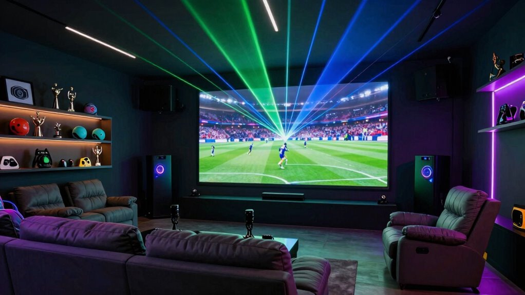laser tvs in fan caves