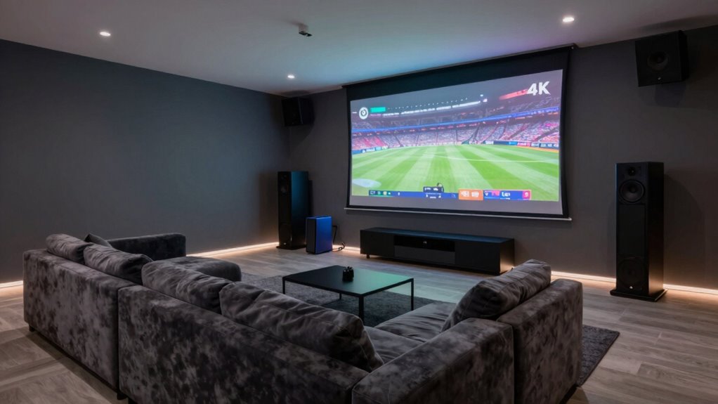 versatile organized entertainment space