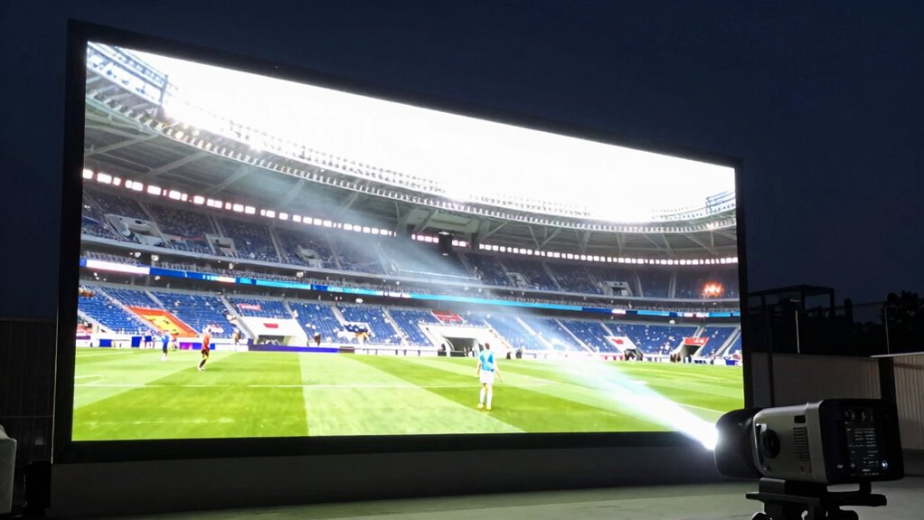 brightness requirements for sports projectors