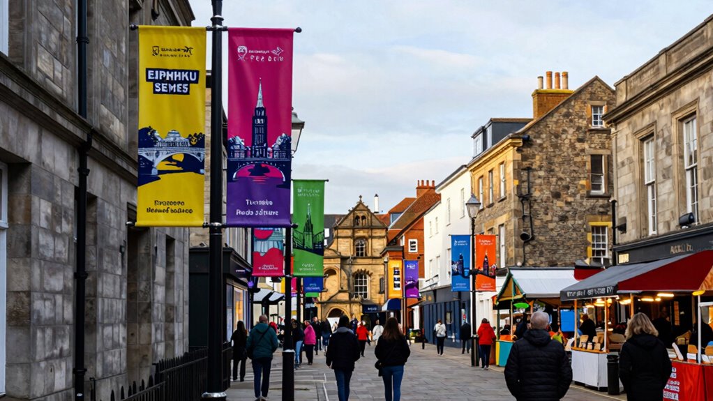 community banners tell stories