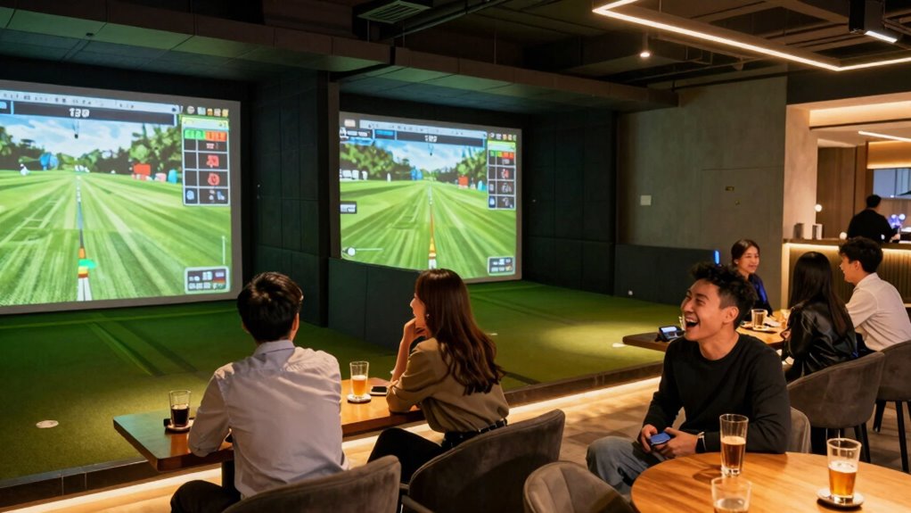 golf simulators as social venues