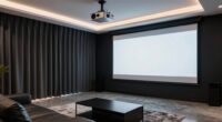 luxurious garage home theater