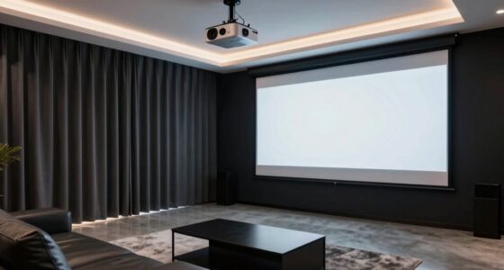 luxurious garage home theater