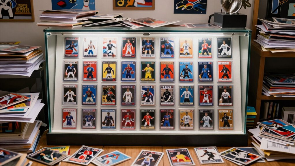 neat organized card arrangement