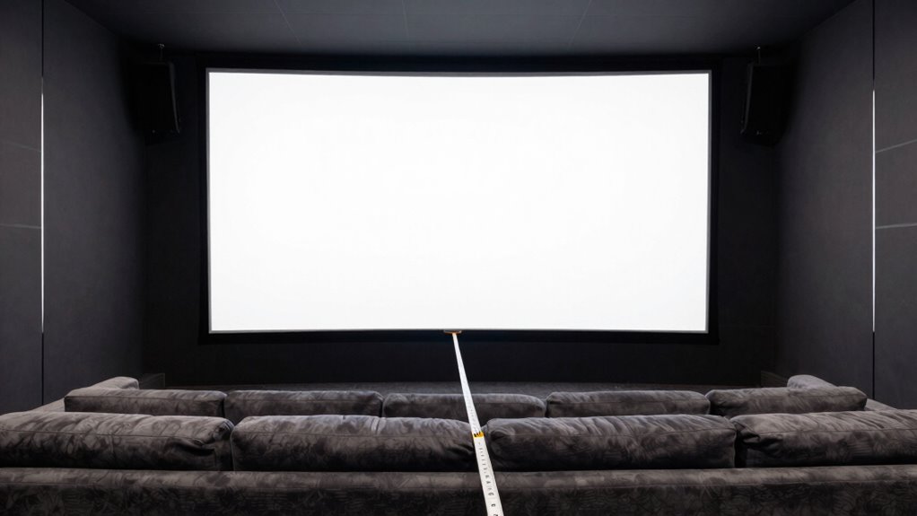 optimal projector screen size