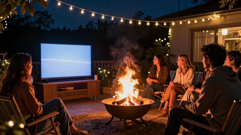 outdoor fire pit enhances social ambiance