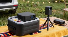 portable projector for tailgates
