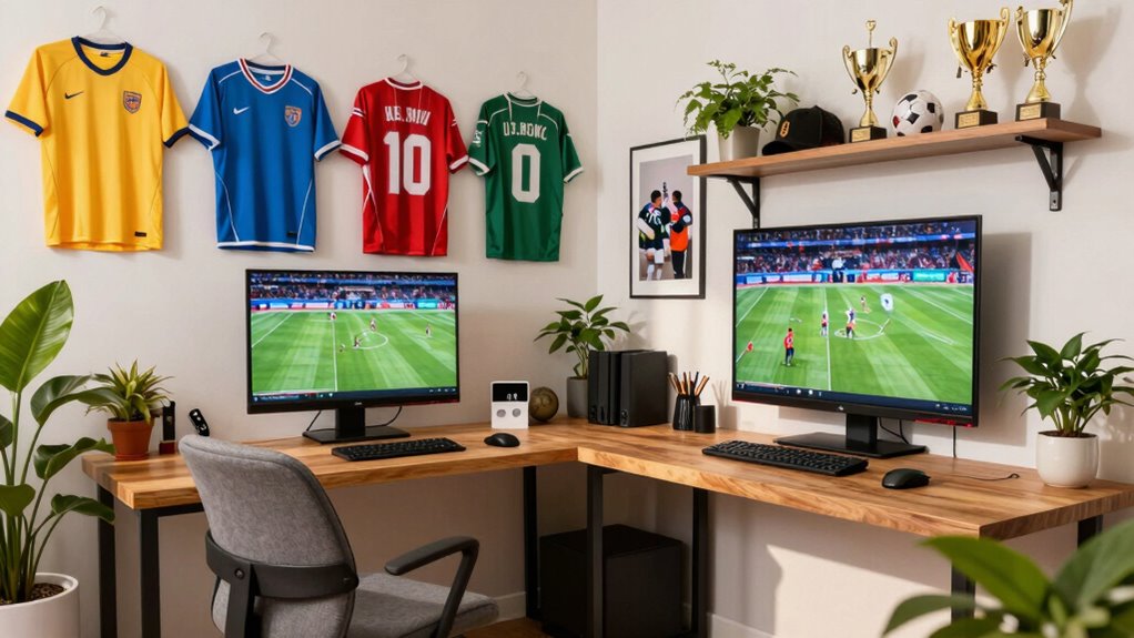 sports themed energetic workspace design