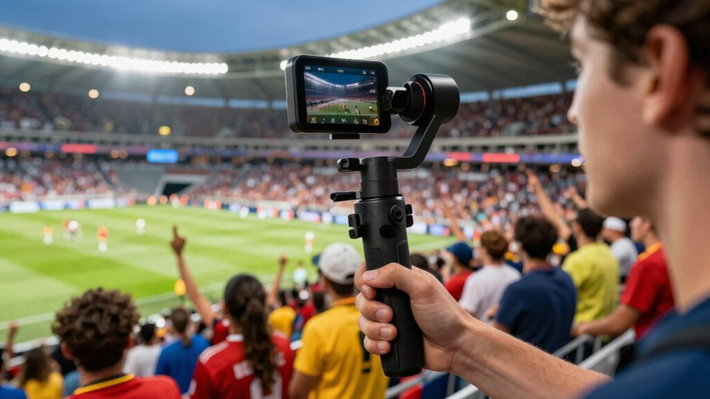 steady immersive stadium footage