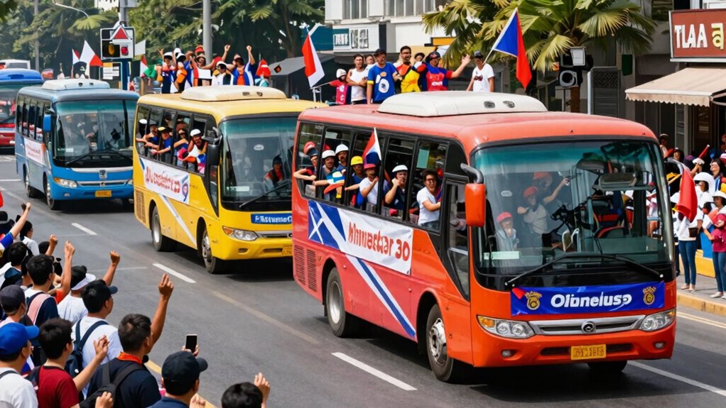 supporter buses celebrate cultural identity
