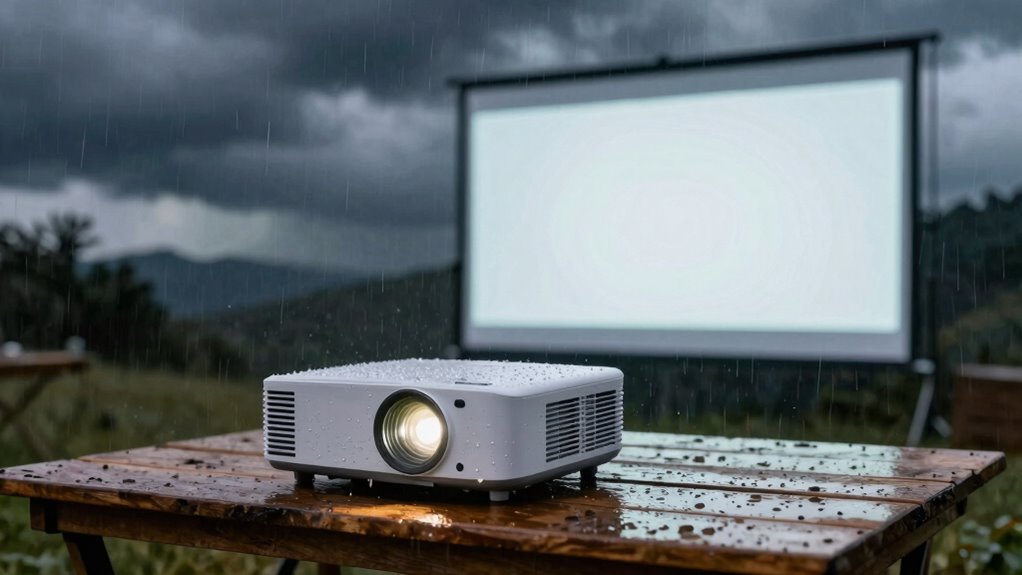 weather impacts projector performance