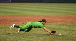 Lasko and Taylor collide in center field